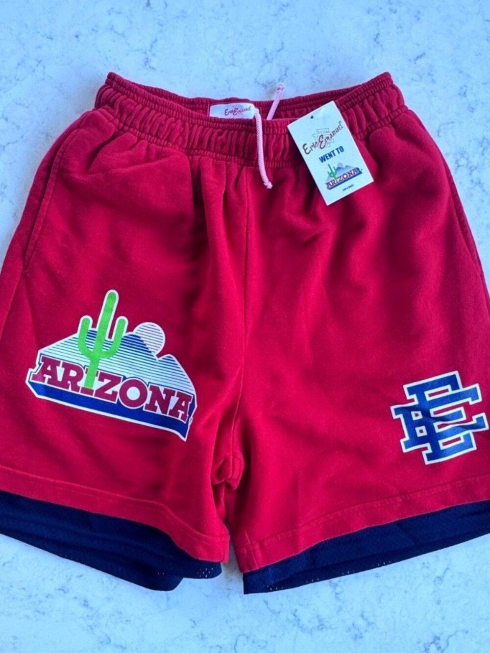 Eric Emanuel EE x University of Arizona Double Layer Shorts - Size M -  NWT